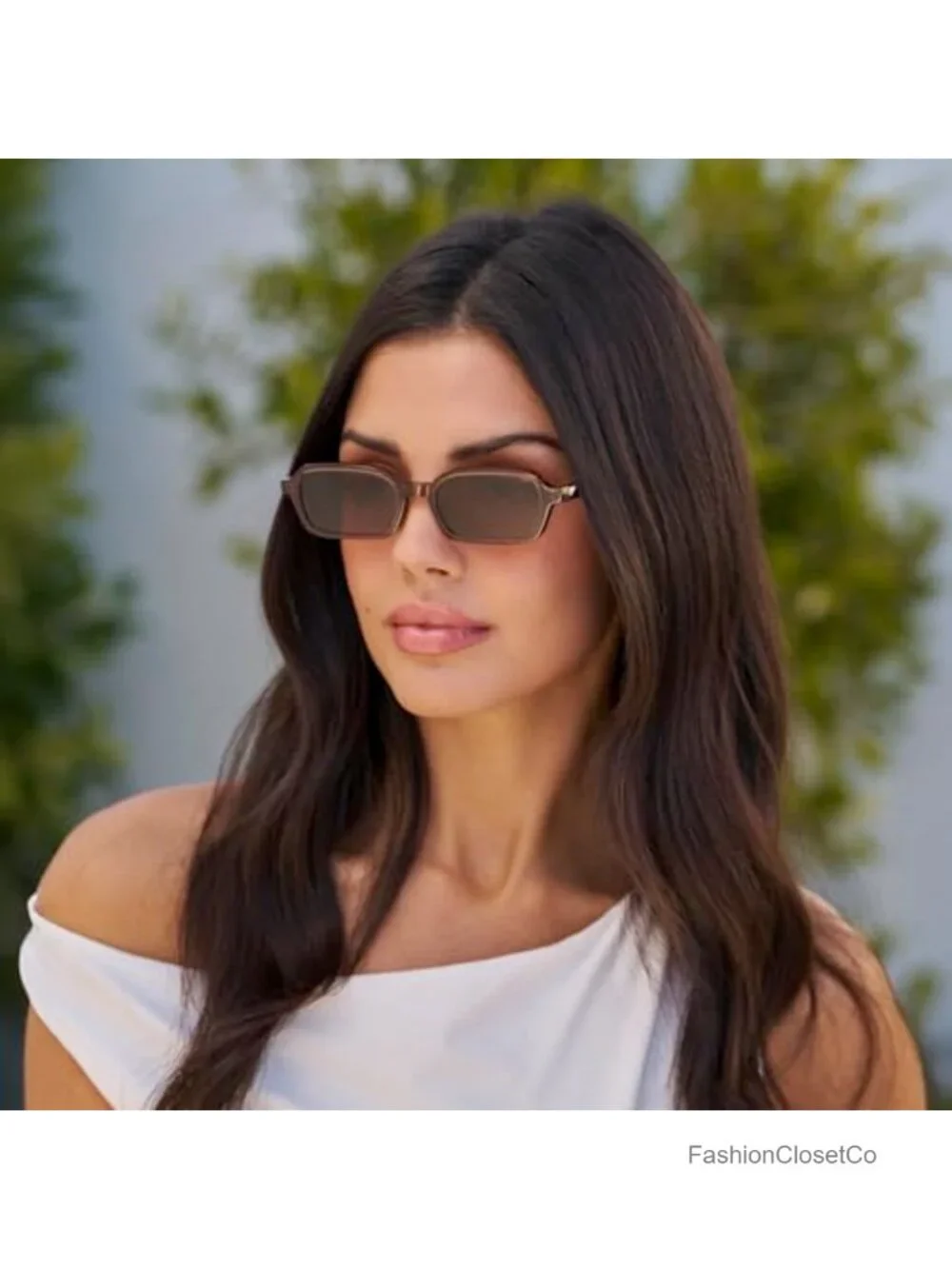 Slim Rectangular Sunglasses, Anti-Reflective Lenses, UV Protection